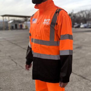 Rain Jacket, Orange, High Vis