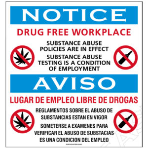 Sign, Drug Free Workplace