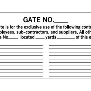 Sign, Reserve Gate System