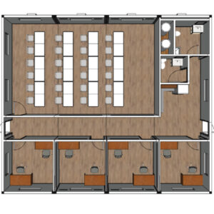 Modular Office Complex, 4-unit, 1920 SF