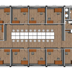 Modular Office Complex, 5-unit, 2400 SF