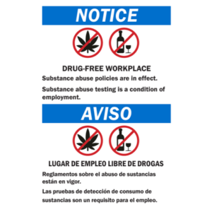Sign, Drug Free Workplace