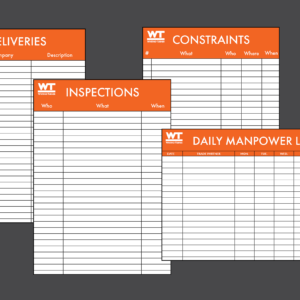 Jobsite Dry Erase Boards, 3'x4'