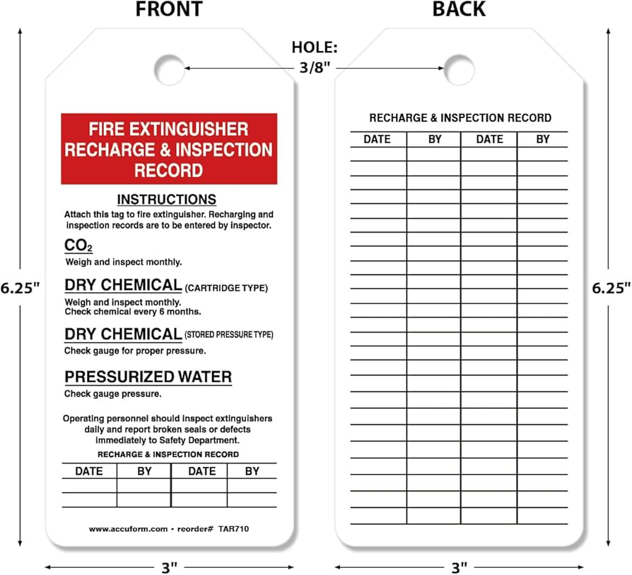 Fire Extinguisher Tags (10-Pack) - Image 2