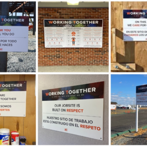 Replacement/Standalone Working Together Signs