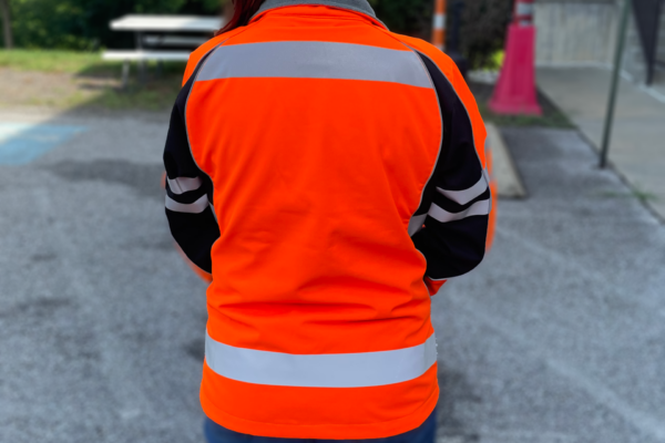 Women's Softshell High-Vis Orange Jacket without Logo - Image 2
